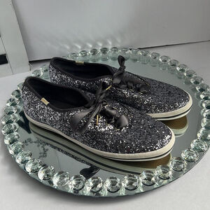 Kate Spade New York Champion Silver Glitter Sneakers 9.5
